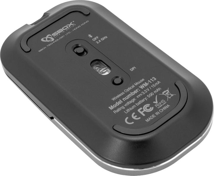 Actual product image Sbox WM-113 Wireless Silver (Wireless)