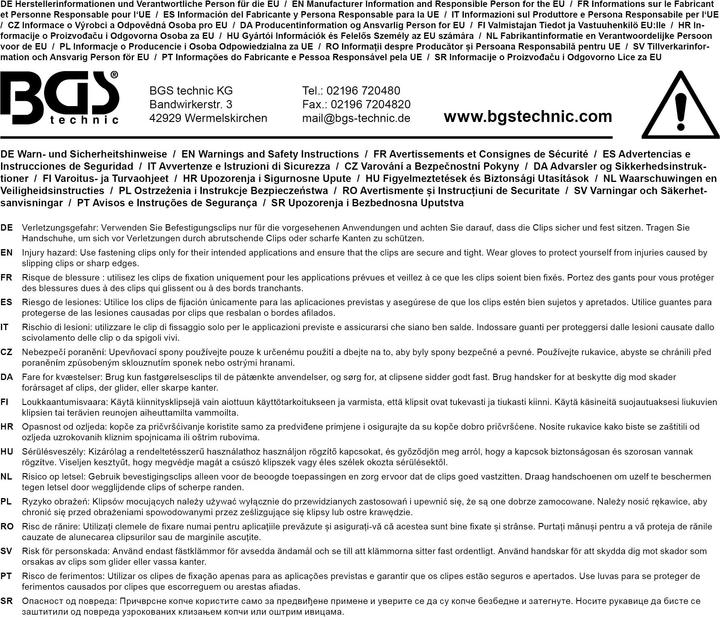 Actual product image BGS Kfz-Befestigungsclip-Sortiment