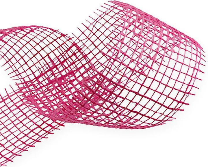 Actual product image Vosteen Band Jute, B50mm, L40m, pink