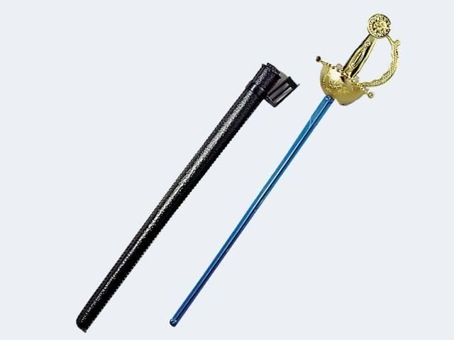 Actual product image Festartikel Müller MÜLLER musketeer sword in scabbard approx. 70cm plastic sword