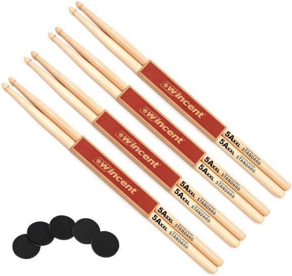 Produktbild Wincent 5AXXL Drumsticks 4 Paar mit Damper Pads (Schlagzeug)