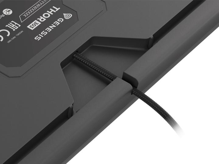 Actual product image Genesis THOR 303 RGB Mechanical Gaming Keyboard, Red Switch, US Layout, Wired, Black (Eng. Int., Cable)