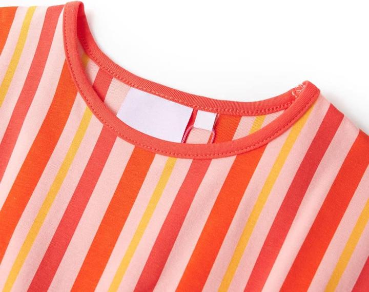 Actual product image VidaXL Children's dress with drawstring pink and red 116,Material: 95 (116)