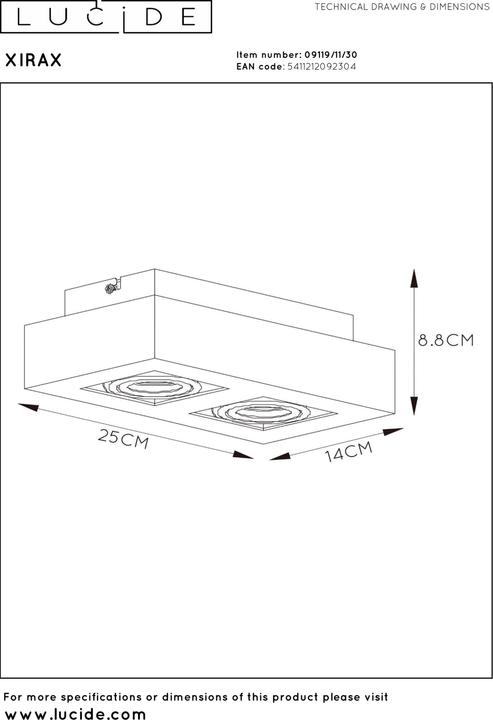 Actual product image Lucide Xirax (320 lm, GU10)