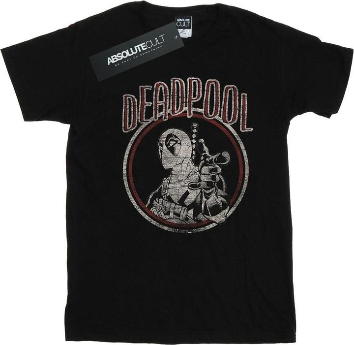 Actual product image Mens Deadpool Vintage Circle T-Shirt (3XL)