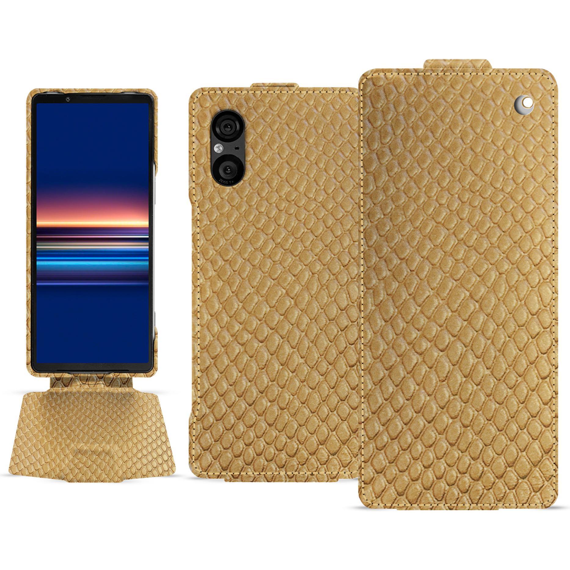 Noreve Lederschutzhülle vertikal, MP3 Tasche + Hülle, Beige