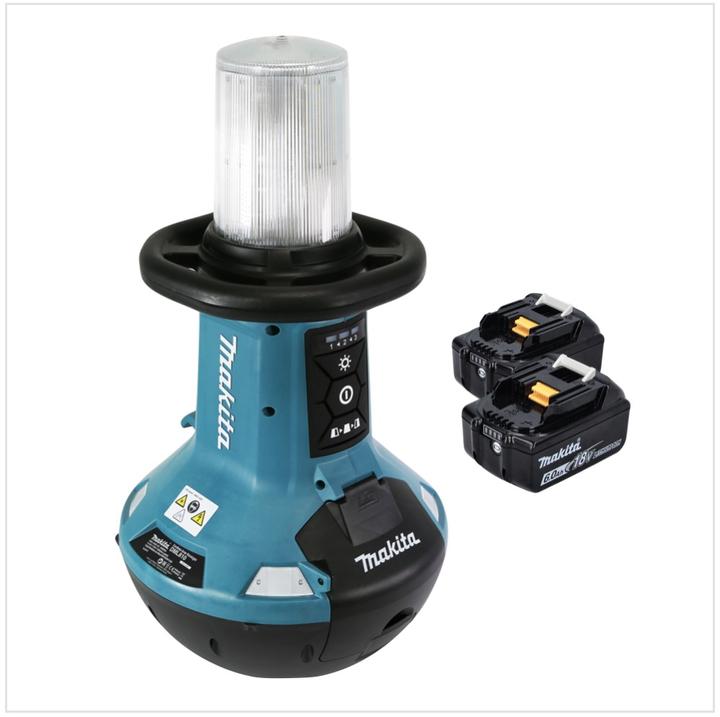 Produktbild Makita DML 810 G Akku LED Flächenlicht 18 / 36 V ( 2 x 18 V ) 5500 lm IP54 + 2x Akku 6,0 Ah - ohne L (5500 lm)
