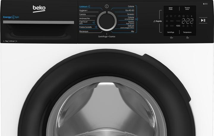 Produktbild Beko Slim-Waschmaschine 7kg, Klasse A-10%, 1200 Umdrehungen (7 kg, Links)