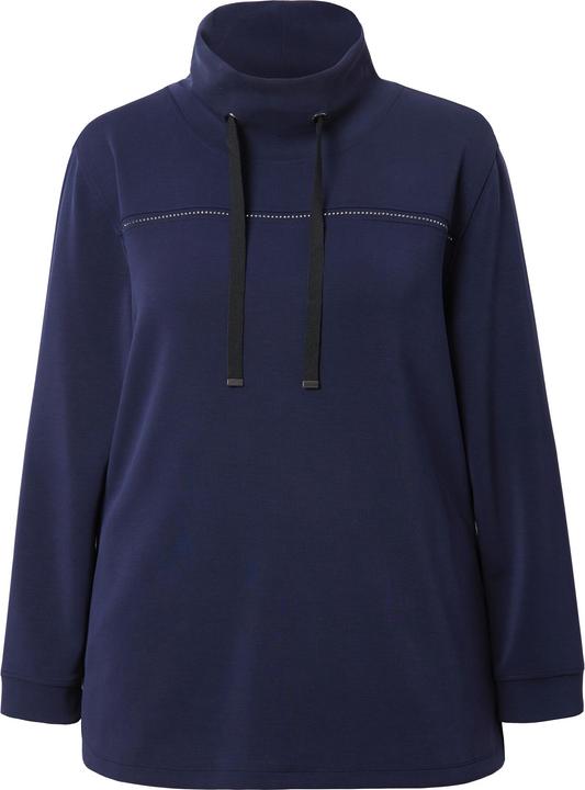 Produktbild Ulla Popken Sweatshirt, Ziersteine, Classic, Stehkragen, 3/4-Arm (42, 44)