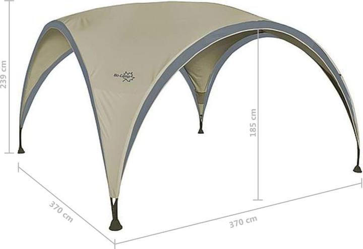 Productafbeelding Bo-Camp Party Shelter - Partytent Medium - 3,7x3,7x2,39 Meter (370 cm, 370 cm)