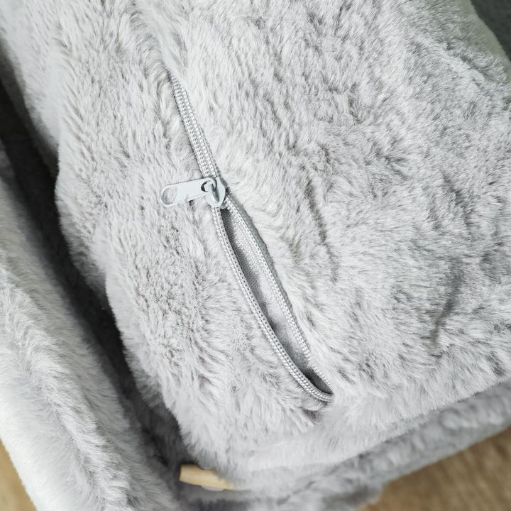Produktbild PawHut Hundesofa Polyester, Schaumstoff Hellgrau (Hund)