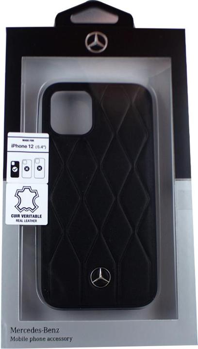 Actual product image Mercedes-Benz Wave Line - iPhone 12 mini 5.4 - Black - Hard Cover - Original Protective Case (Apple iPhone 12 mini)