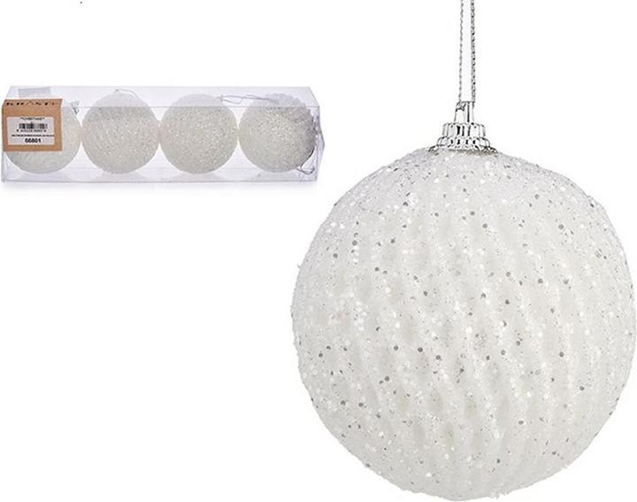 Produktbild Krist+ Weihnachtskugeln-Set Weiss polystyrol (12 Stück) (12 -teilig)