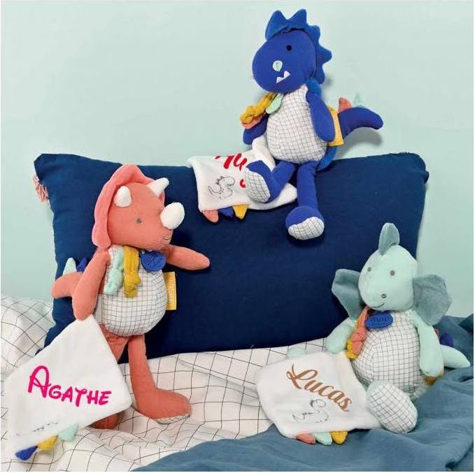 Immagine prodotto Doudou et Compagnie Dino Lou con panno da coccolare 25cm