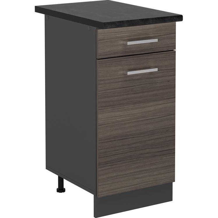 Vicco, Regal, Küchenunterschrank R-Line, Edelgrau/Anthrazit, 40 cm, AP Anthrazit