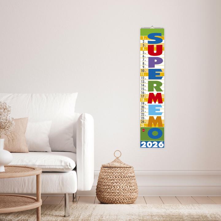 Produktbild Supermemo Kalender 2026 (17 x 85 cm, Harter Einband, Deutsch)