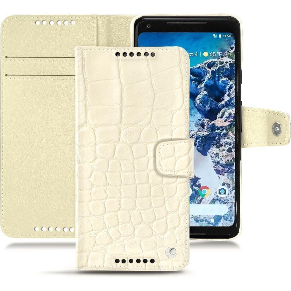 Thumbnail - Noreve Lederschutzhülle Wallet (Google Pixel 2 XL), Smartphone Hülle, Weiss