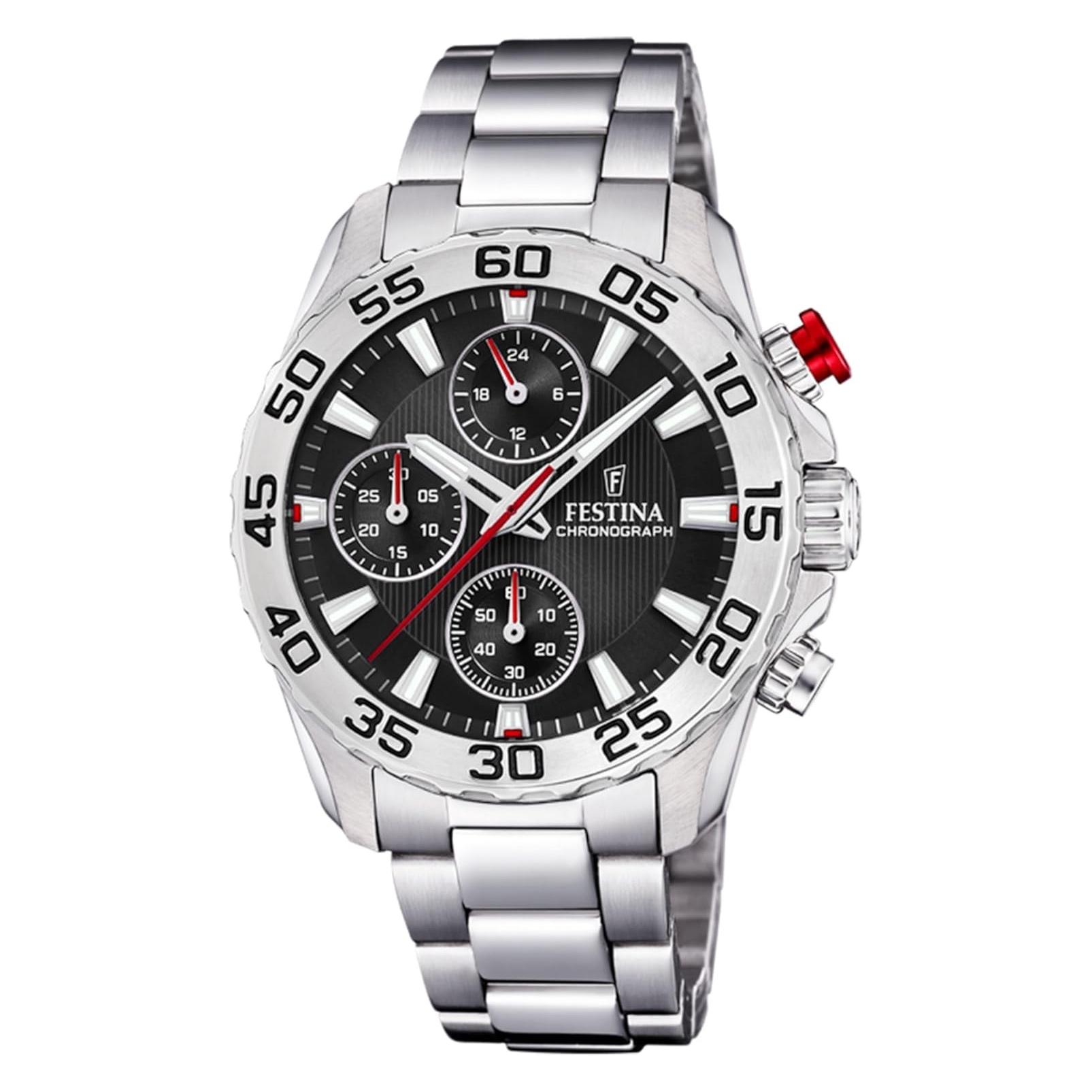 Festina, Armbanduhr, Junior, Silber, (Chronograph, 37 mm)