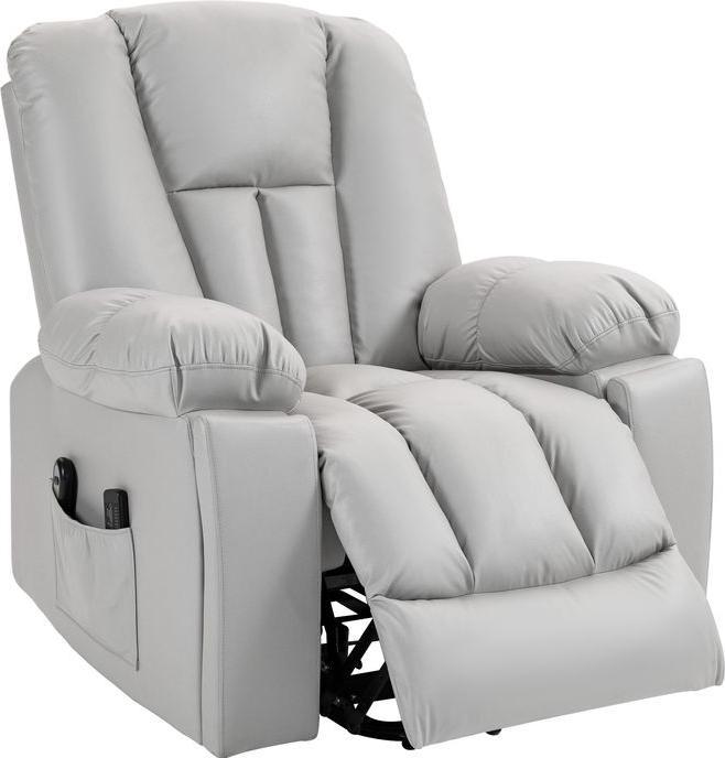 Produktbild Swisshandel24 Seniorensessel mit Aufstehhilfe, elektrisch, mit 8 Massagepunkten, Fernbedienung, 94x96x106cm, Hellg