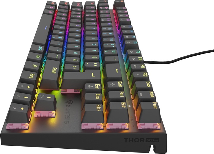 Actual product image Genesis Wired gaming keyboard THOR 303 TKL black (DE, Cable)