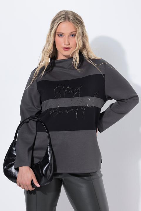 Produktbild Ulla Popken Sweatshirt, Oversized, Stehkragen, Langarm, Modalmix (58)