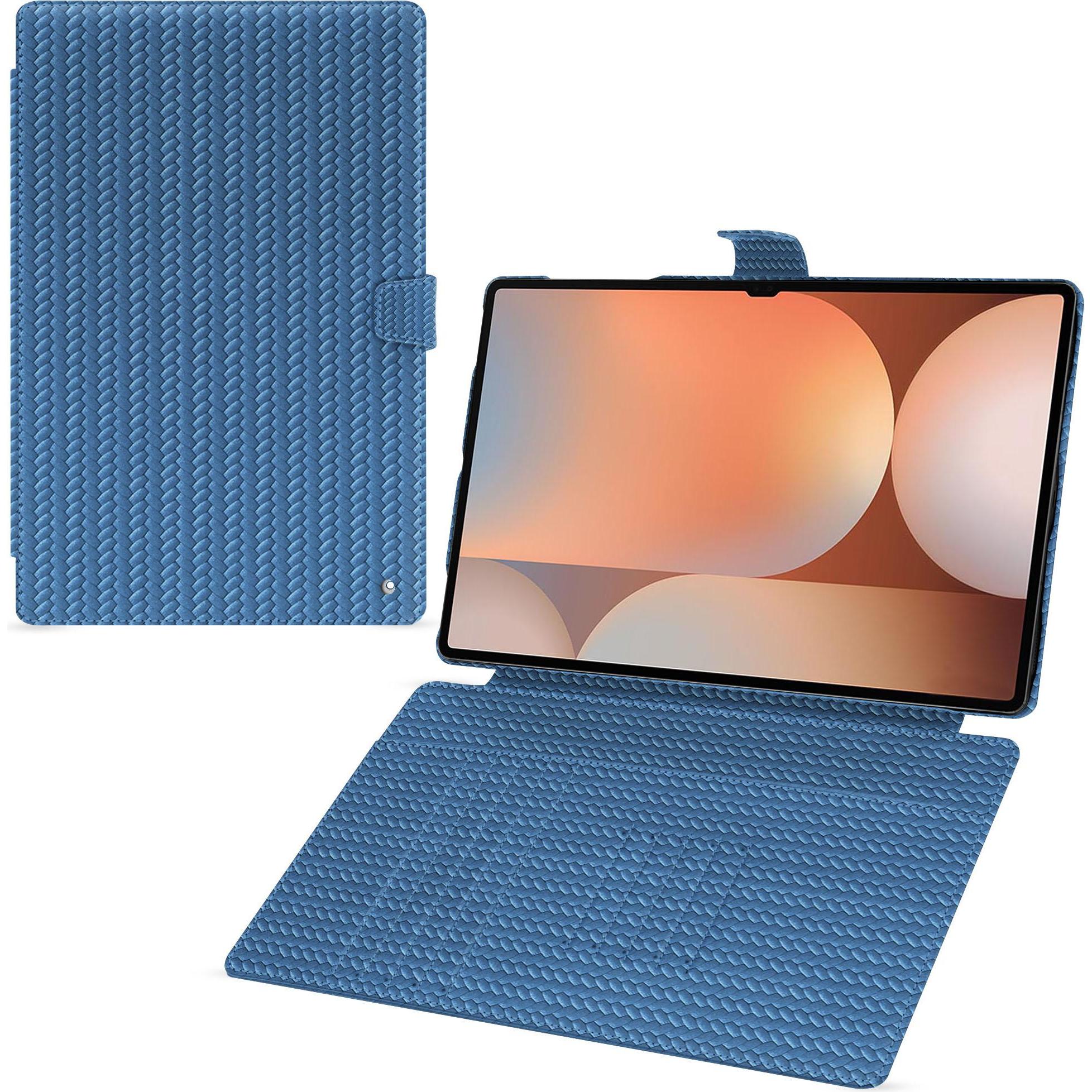 Noreve Lederschutzhülle für Samsung Galaxy Tab S10 Ultra (Galaxy Tab S10 Ultra), Tablet Hülle, Blau
