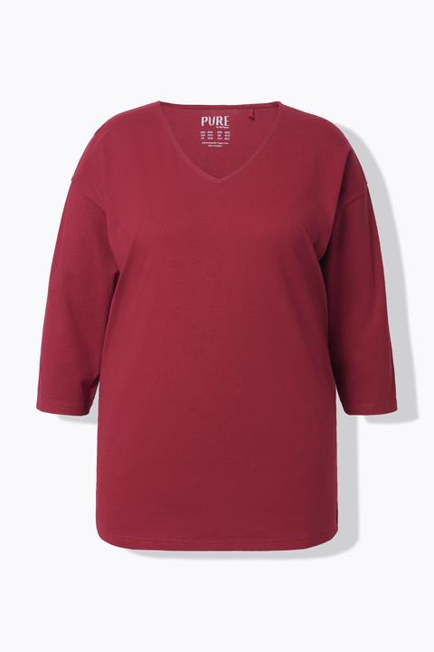 Produktbild Ulla Popken Pyjamashirt, V-Ausschnitt, 3/4-Arm (60)