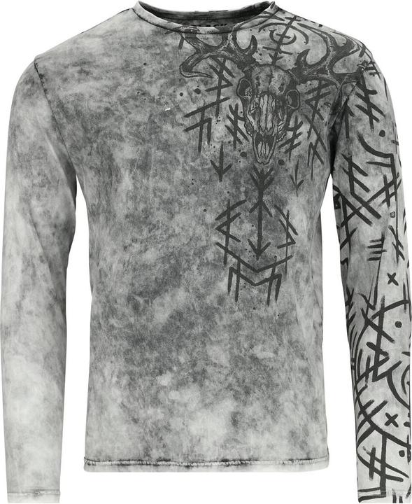 Produktbild Black Premium Longsleeve With Runes Print (M)