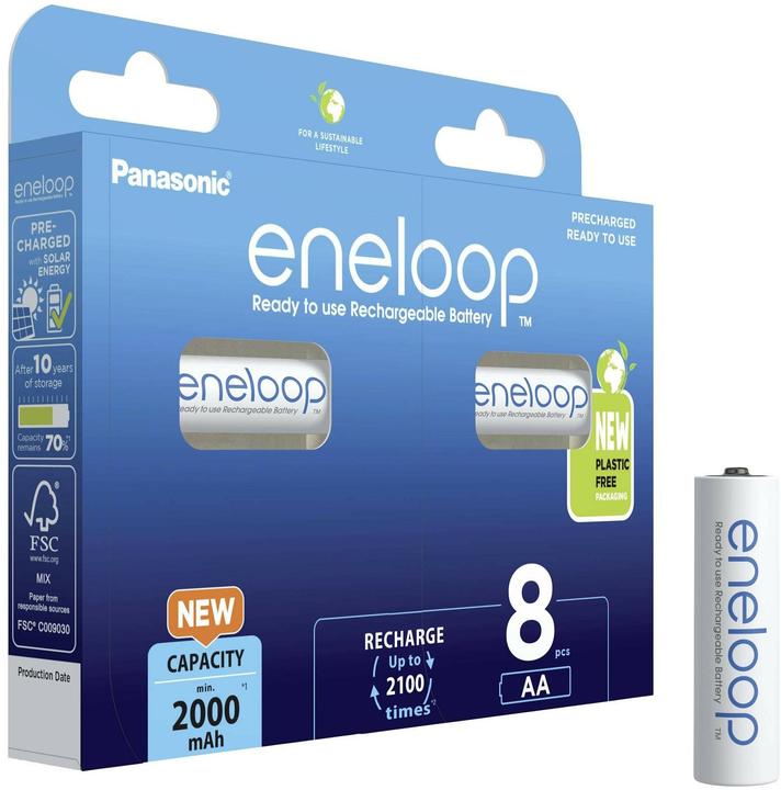 Produktbild Panasonic eneloop (8 Stk., AA, 2000 mAh)