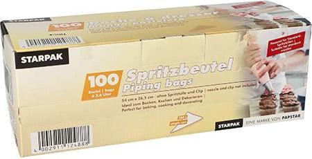 Produktbild Papstar LDPE-Spritzbeutel, transparent, 2,6 l, 100er Pack (Spritzbeutel, 2600 ml)