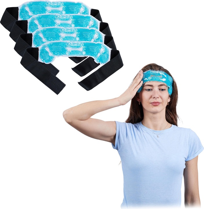 Actual product image Relaxdays 4x head cooling pads (4 x, 190 g)