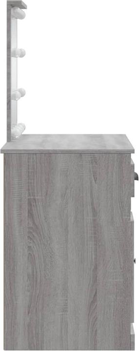 Image du produit VidaXL Coiffeuse avec lampes LED Gris Sonoma 90x42x132,5 (90 x 42 x 132.5 cm)