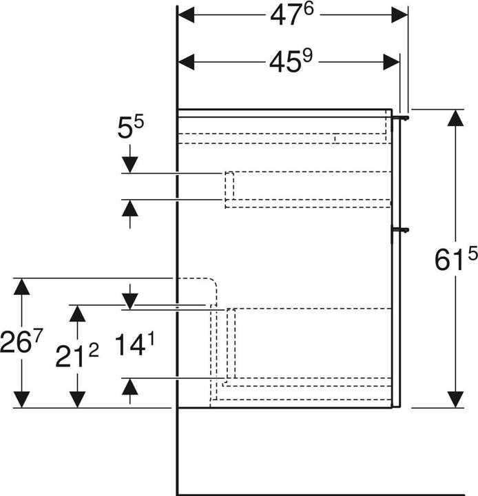 Produktbild Geberit 502.309.01.2 (118.5 x 46 x 61.5 cm)