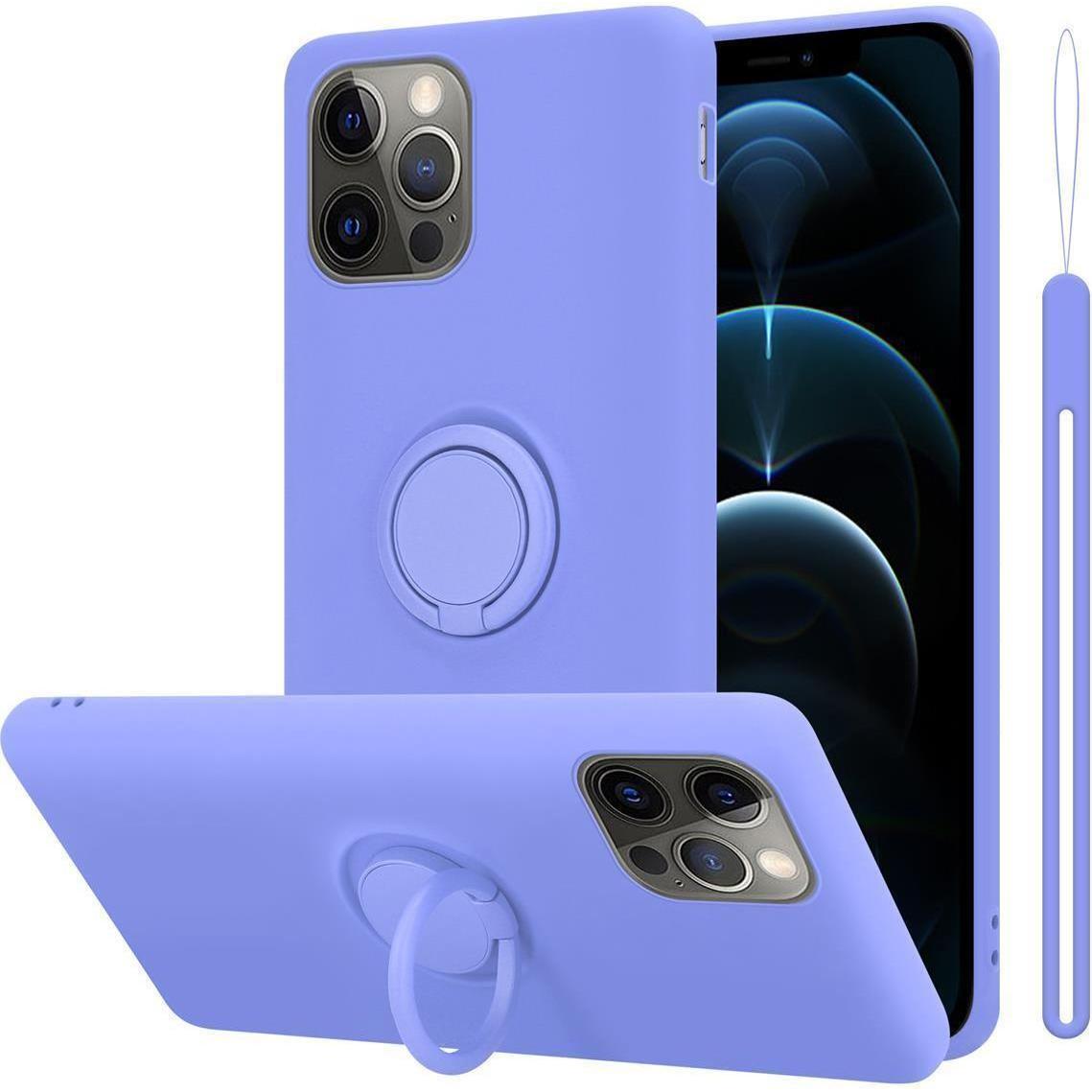 Cadorabo TPU Liquid Ring Silicone Case Hülle (Realme 12 Pro+, Apple iPhone 12), Smartphone Hülle, Violett