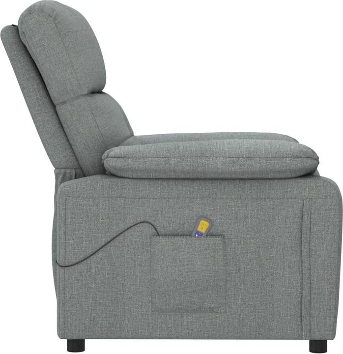 Immagine prodotto VidaXL Poltrona massaggio Poltrona TV Poltrona relax Poltrona reclinabile Tessuto grigio scuro