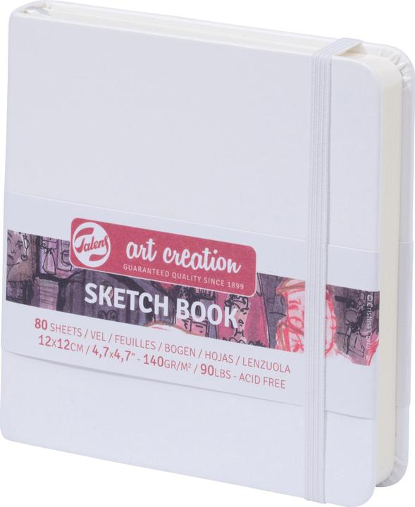 Talens Livre esquisses 12x12 blanc (12 x 12 cm, Couverture rigide)