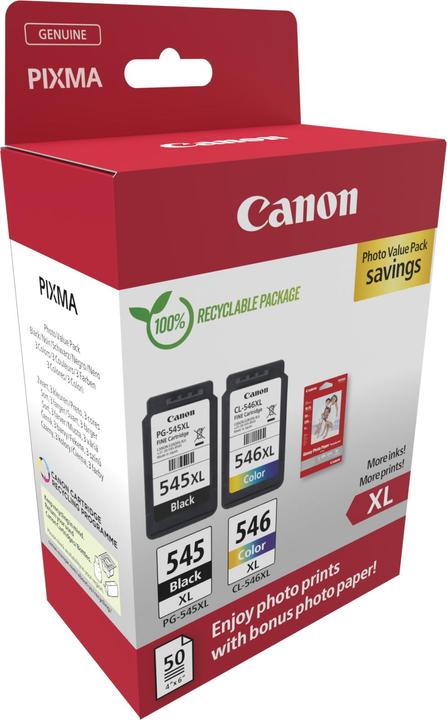 Image du produit Canon PG-545XL/CL-546XL Cartouche d'encre (M, Y, C, CF)