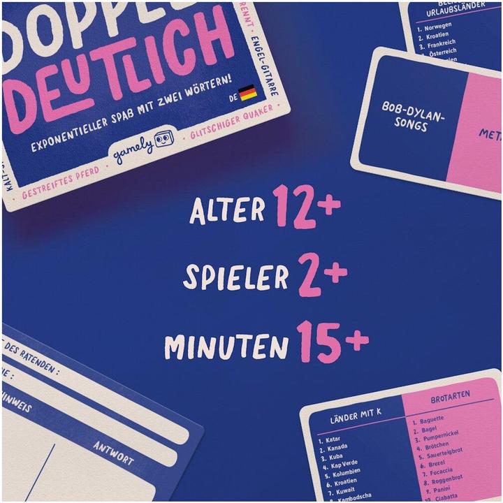 Actual product image Gamely D Version von Clues in Twos (German, 2 - 8 Players)