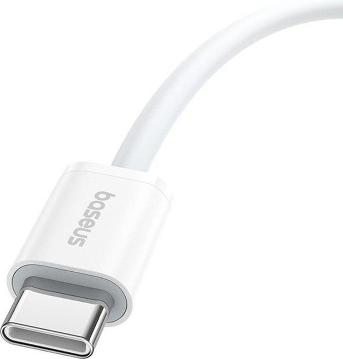 Actual product image Baseus Superior Series ll USB-C - USB-C 30W 480Mb/s 2m cable - white (2 m, 30 W)
