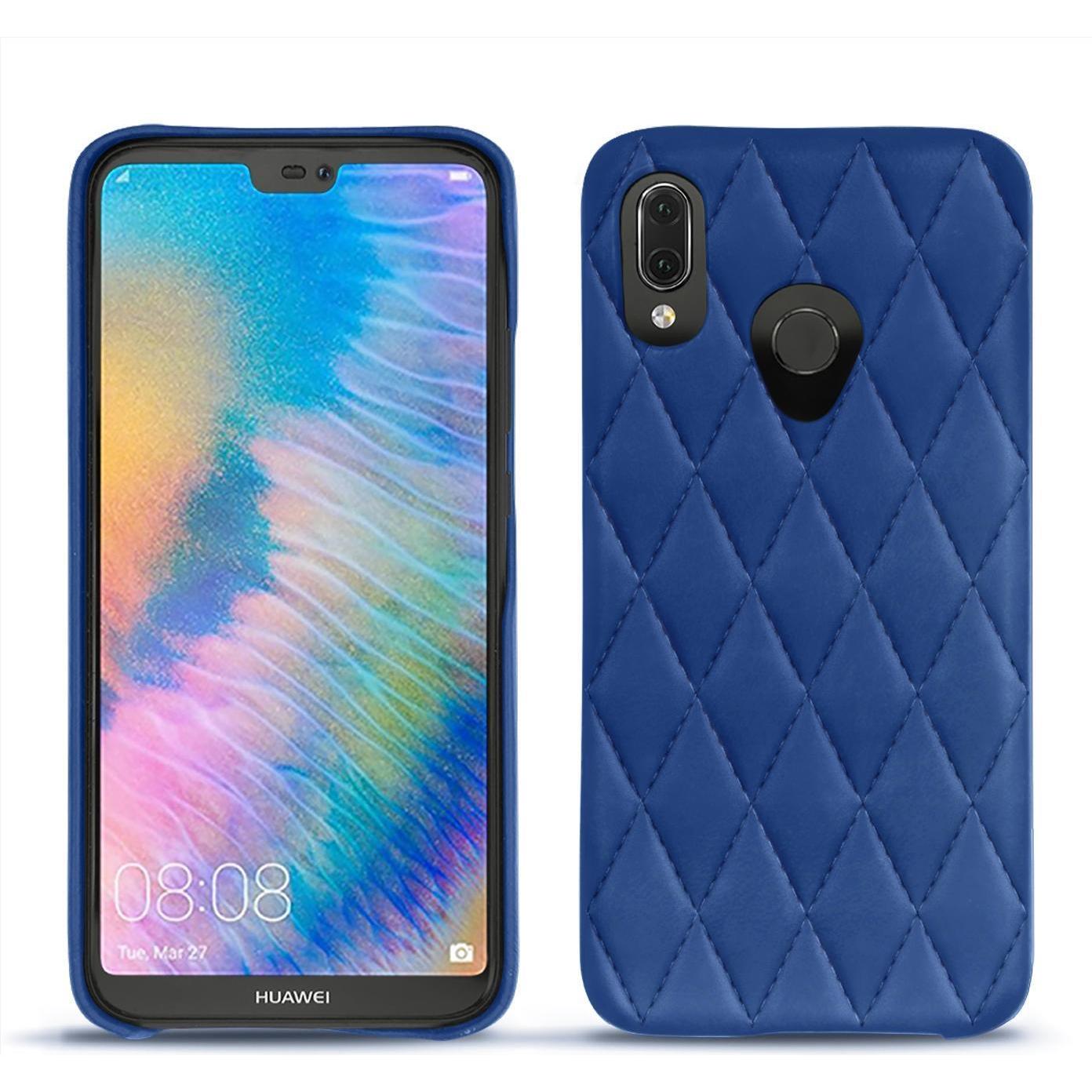 Noreve Lederschutzhülle (Huawei P20 Lite), Smartphone Hülle, Blau