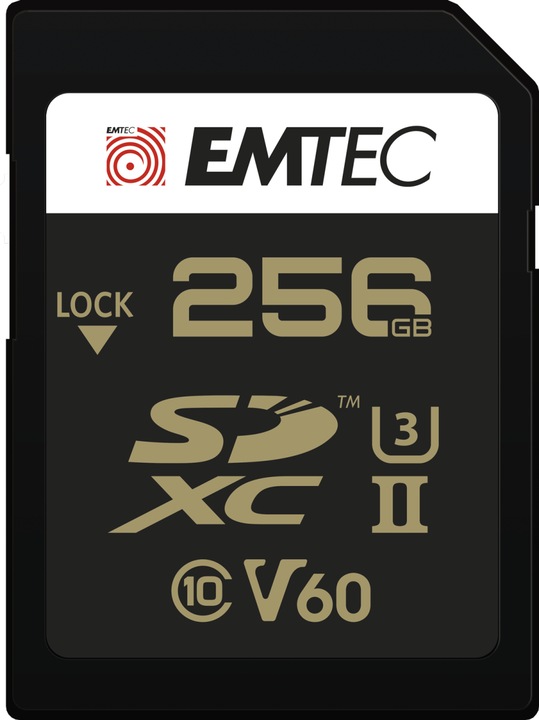 Emtec SD 256GB UHS-II U3 V60 Ultra Pro (256 GB, SDXC, U3, UHS-II)