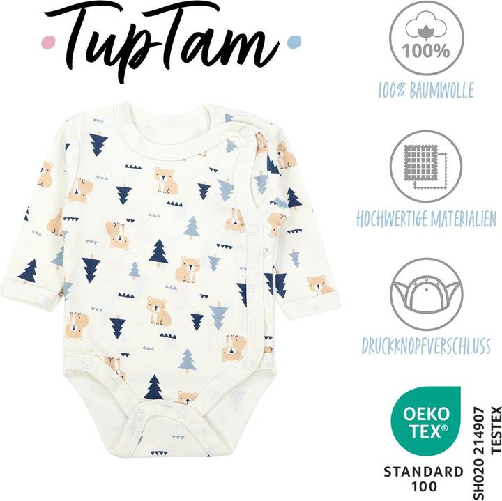 Produktbild TupTam Langarm Wickelbody - 5er Set (56)