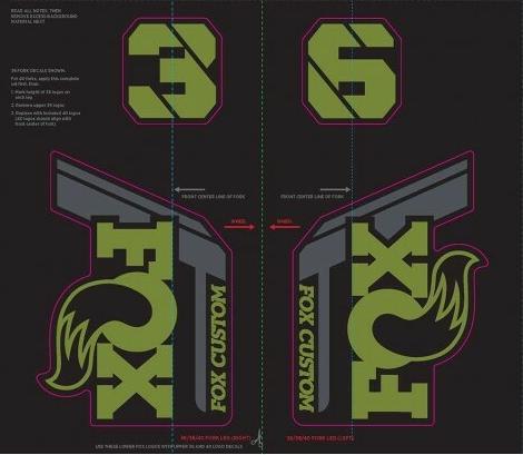 Image du produit Fox Decal 21 Custom Fork & Shock olive drab