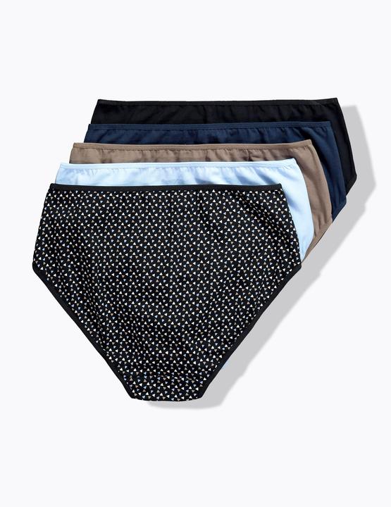 Produktbild Ulla Popken Midislips, 5er-Pack, Muster/einfarbig (5er Pack, 46, 48)