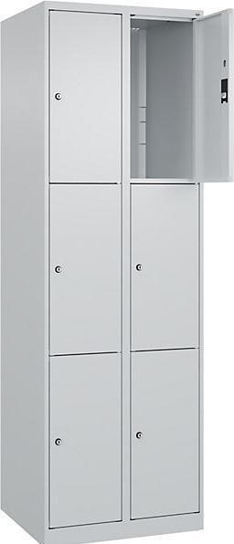 Actual product image C+P CP Classic Plus locker cabinet light grey 080000-203 S10008, 9 lockers 60.0 x 50.0 x 185.0 (60 x 50 x 185 cm)