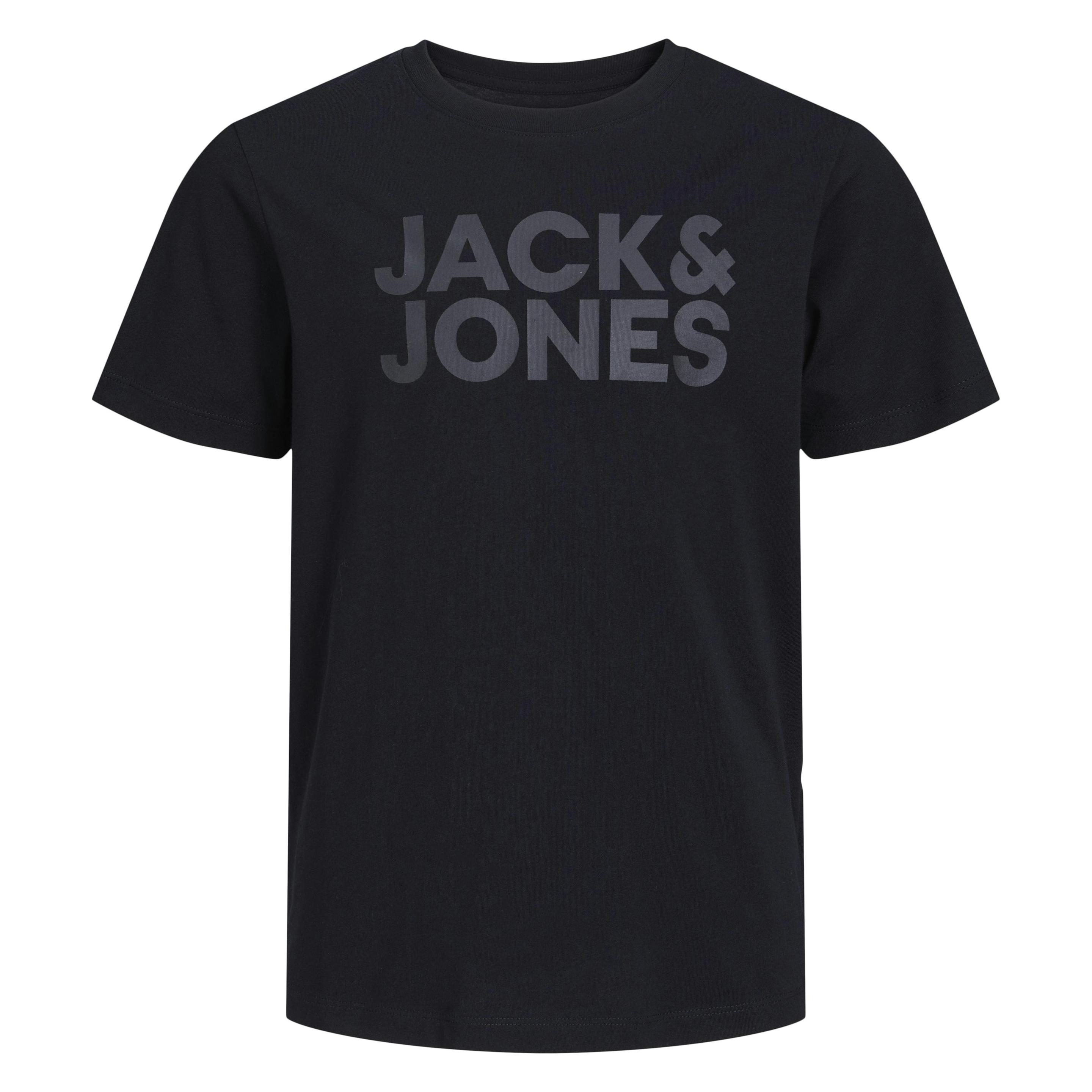 Jack & Jones, Jungen, Shirts, Jjecorp Logo Tee Ss O-Neck Noos Jnr, Schwarz, (152)