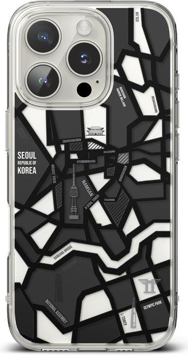 Immagine prodotto Ringke Case for iPhone 16 Pro FUSION DESIGN SEOUL MAP BLACK (Apple iPhone 16 Pro)