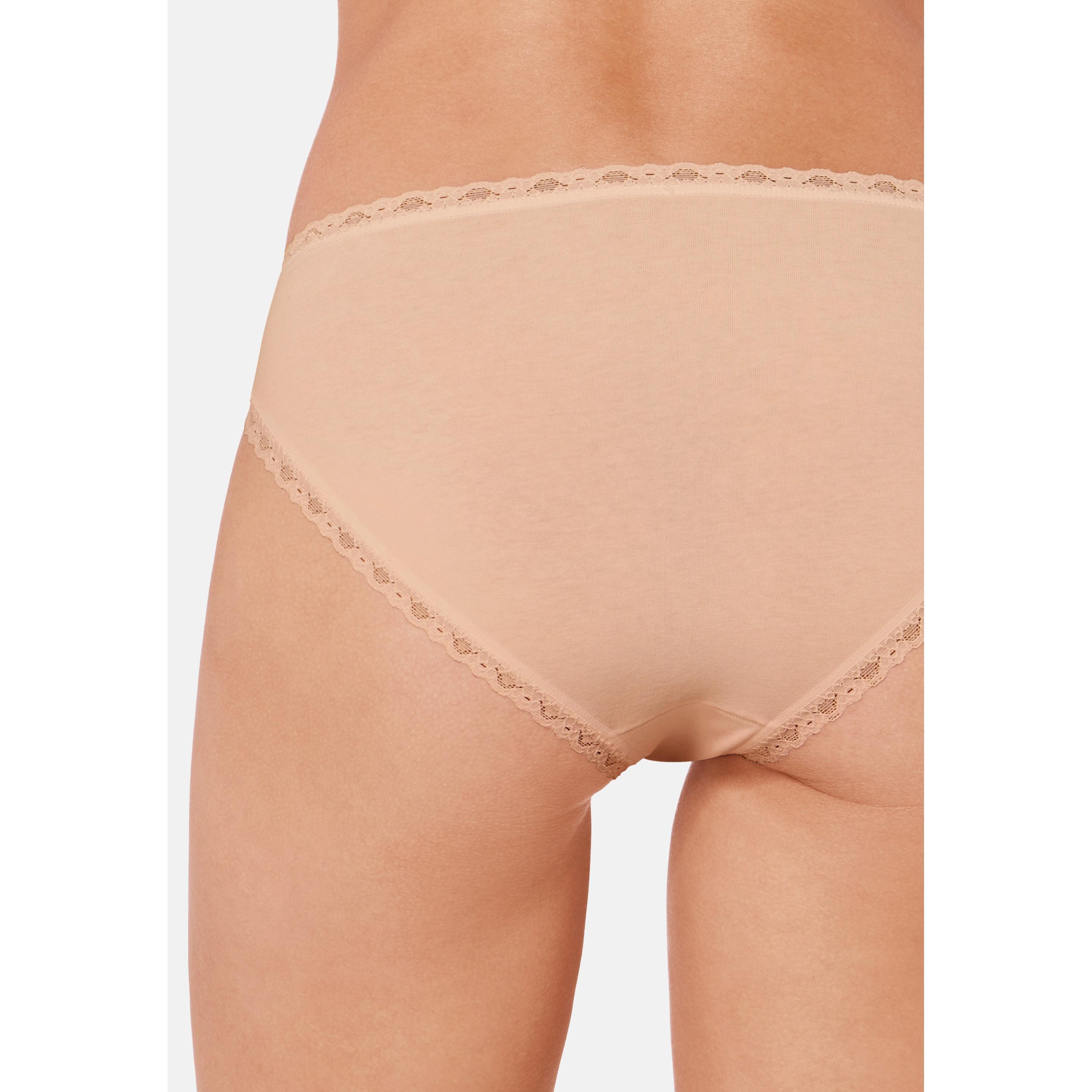Thumbnail - Sloggi, Damen, Unterhosen, 6er Pack 24/7 Cotton Lace Tai Slip, Beige, (40, 6er Pack)