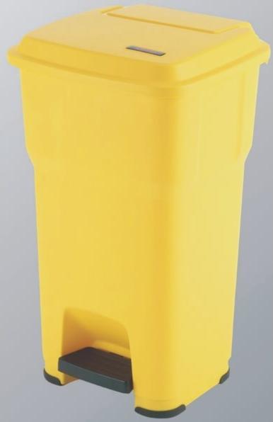 Actual product image Vileda Hera litter bin with pedal 60l yellow (60 l)