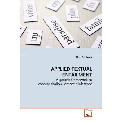 Applied Textual Entailment, Fachbücher von Oren Glickman